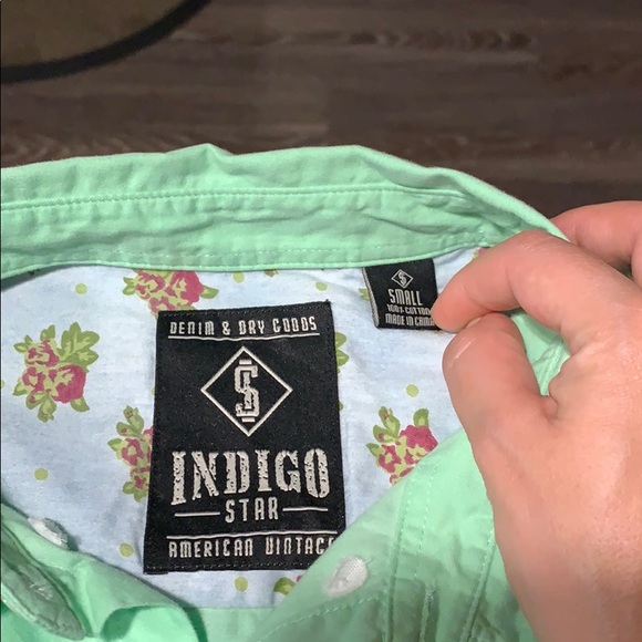 INDIGO STAR American Vintage men’s Button down S - Picture 3 of 6